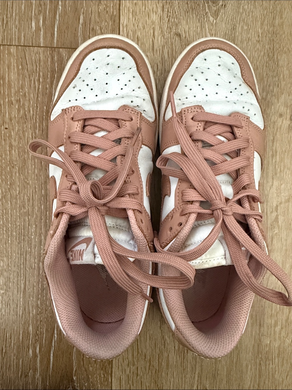 Nike Women’s Rose Pink Panda Dunks - Low-Top Sneakers - Picture 1 of 7
